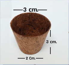 Coir America 1 Inch Mini Round Coco Coir Pots